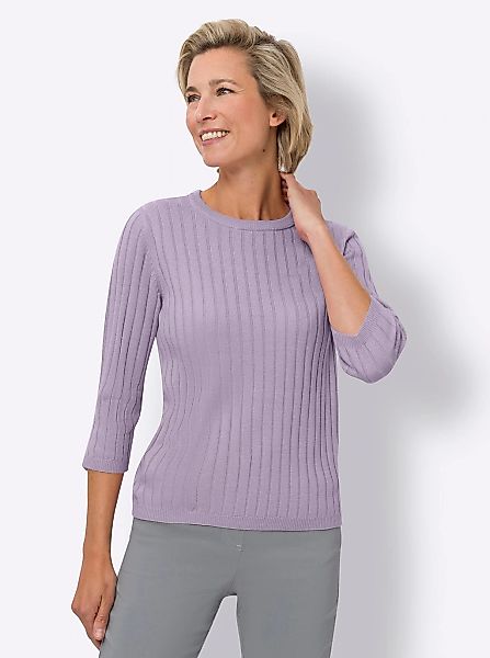 Classic Basics 3/4 Arm-Pullover "Rundhals-Pullover" günstig online kaufen