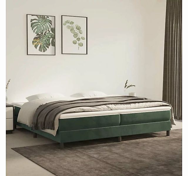 furnicato Bett Bettgestell Dunkelgrün 200x200 cm Samt günstig online kaufen