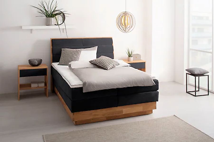 OTTO products Boxspringbett »Jenna«, ohne LED-Beleuchtung, mit zertifiziert günstig online kaufen