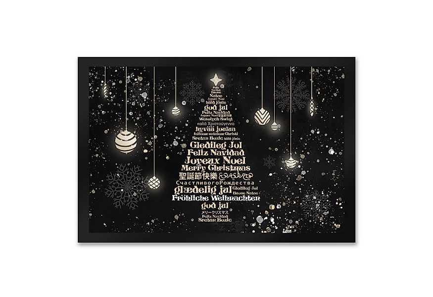 speecheese Fußmatte Fröhliche Weihnachten in verschiedenen Sprachen Fußmatt günstig online kaufen