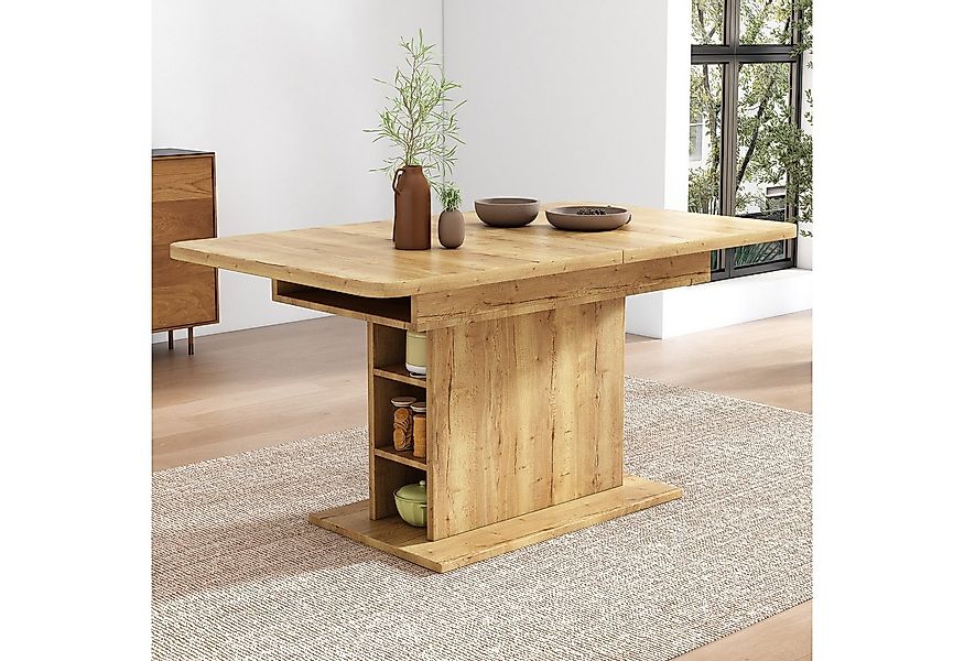 Flieks Esstisch (1-St), ausziehbar 110-130cm Tisch mit Stauraum Schreibtisc günstig online kaufen
