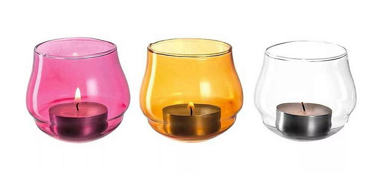Leonardo Giardino Schwimmlichter 3 Stück Teelichthalter Glas 7cm günstig online kaufen