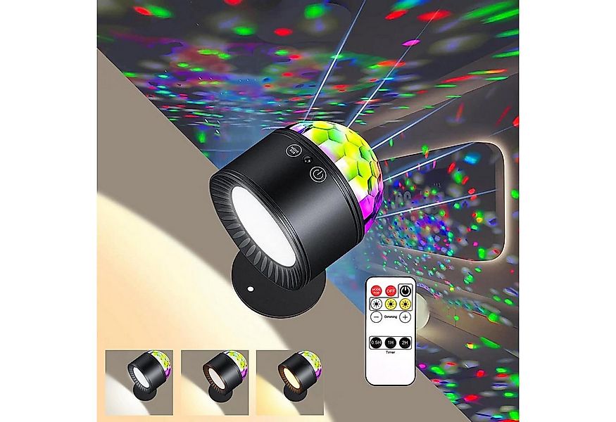 MUPOO Wandleuchte Akku-Wandleuchte RGB Wandlampe Magnet, 360° Drehbare mit günstig online kaufen