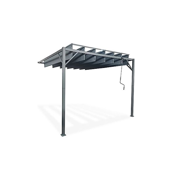Cazeboo Lamellendach Bahia 300L300 Wandmontage Anthrazitgrau günstig online kaufen