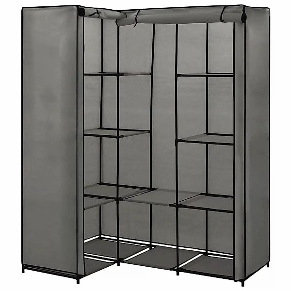 Eckkleiderschrank Grau 130 X 87 X 169 Cm günstig online kaufen