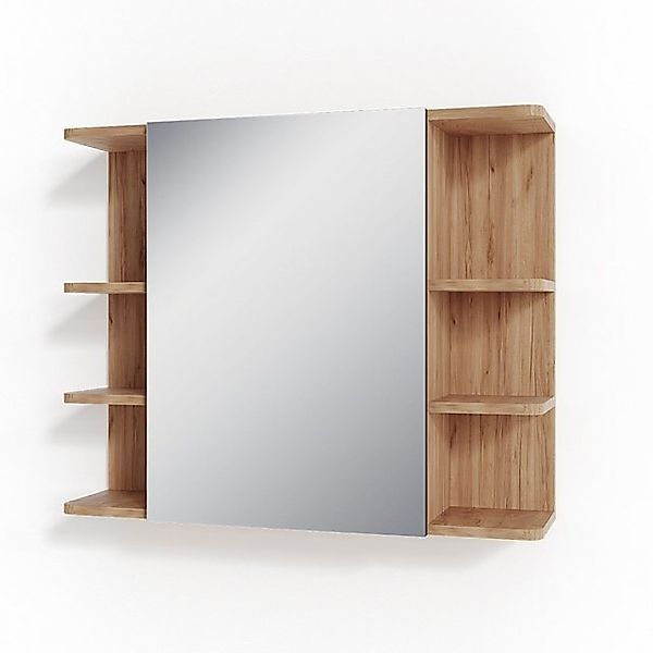 Vicco Badspiegelschrank Fynn Eiche/Anthrazit 80 x 64 cm günstig online kaufen