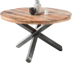 Stolkom Esstisch "Ace" rund, Esstisch in Massivholz Mango günstig online kaufen