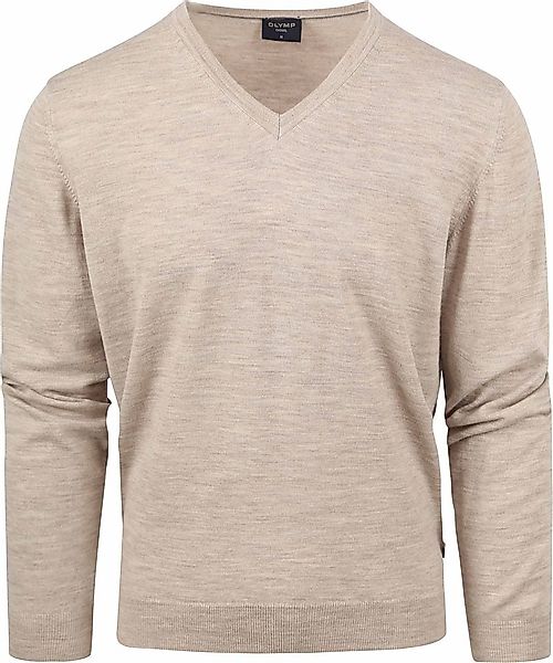 Olymp Casual Pullover Wolle Beige - Größe M günstig online kaufen