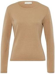 Rundhals-Pullover aus 100% Premium-Kaschmir Peter Hahn Cashmere braun günstig online kaufen