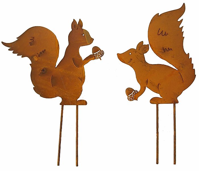 Posiwio Gartenstecker Beetstecker Eichhörnchen 2er Set, günstig online kaufen