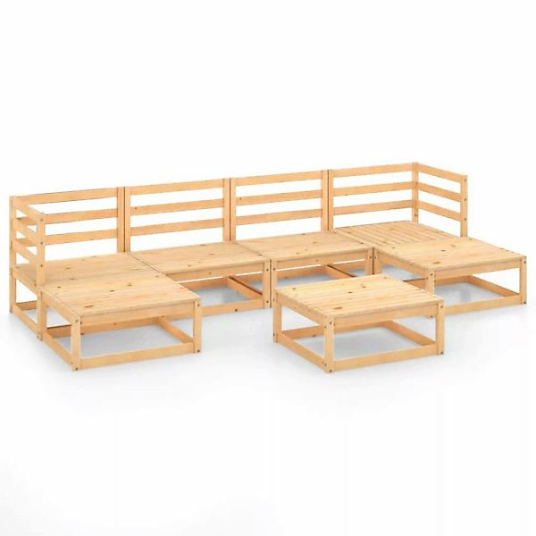 vidaXL 7-tlg Garten-Lounge-Set Massivholz Kiefer Modell 15 günstig online kaufen