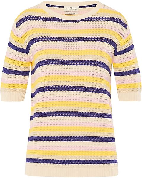 FYNCH-HATTON Strickpullover Halbarm-Ringelpullover günstig online kaufen