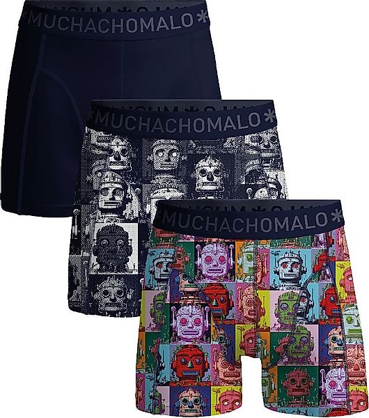 Muchachomalo Boxershorts 3er-Pack Robot Heads - Größe M günstig online kaufen