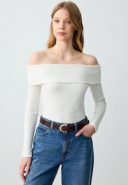Jimmy Key Strickpullover Slim Fit Langarm-Strickbluse günstig online kaufen