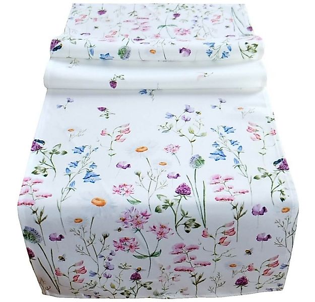matches21 HOME & HOBBY Tischdecke Tischläufer NORA Wiesenblumen Mitteldecke günstig online kaufen