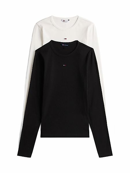Tommy Jeans Langarmshirt "TJW 2PACK SLIM ESSENTIAL RIB LS", 2 Stk. in Rippo günstig online kaufen