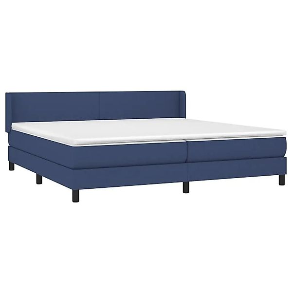 vidaXL Boxspringbett mit Matratze Blau 200x200 cm Stoff 3129583 günstig online kaufen