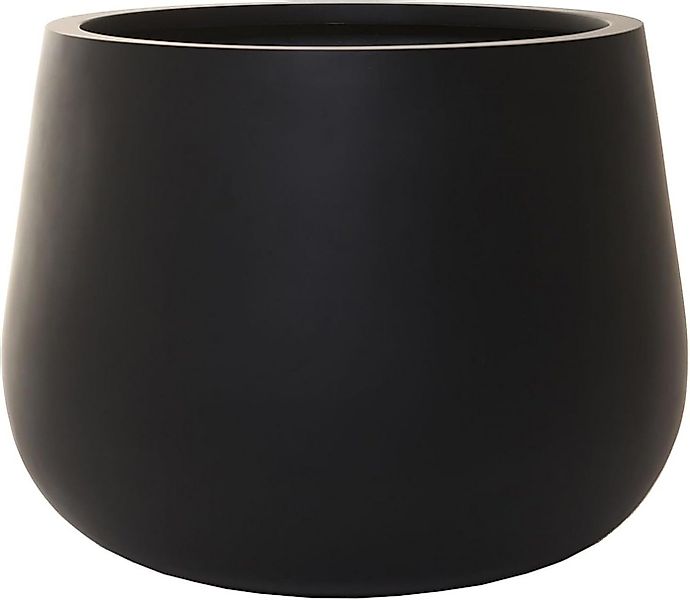 VIVANNO Blumentopf Fiberglas GIRAR Rund - Anthrazit Matt (1 St), 49x37 cm günstig online kaufen