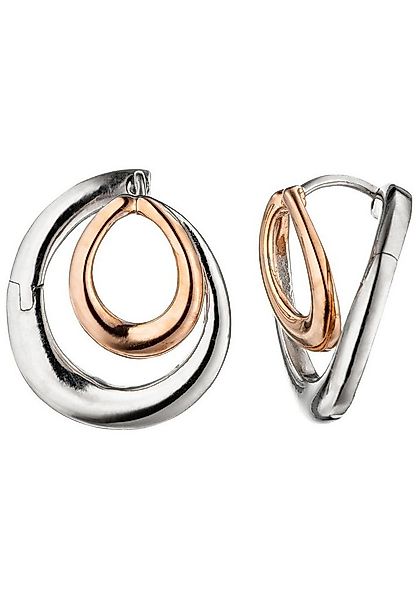 JOBO Paar Creolen, 925 Silber bicolor vergoldet günstig online kaufen