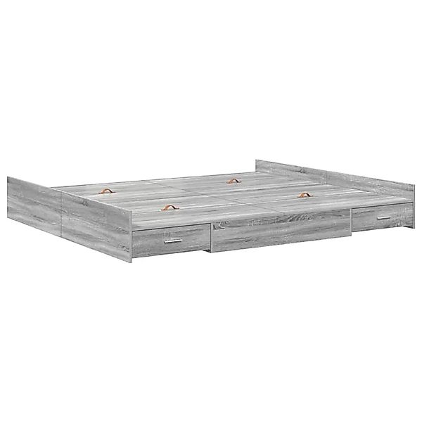 vidaXL Stauraumbett Grau Sonoma 200 x 200 cm 3335266 günstig online kaufen