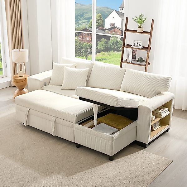 STILVORA Ecksofa Klappsofa mit Schlaffunktion,L-förmiges umbaubares günstig online kaufen