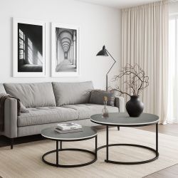 G-LEAF Couchtisch Beistelltisch-Set mit platzsparendem Nesting-Design günstig online kaufen