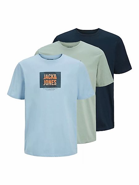 Jack & Jones Rundhalsshirt "JJHUDSON TEE SS CREW NECK 3PK MP" günstig online kaufen