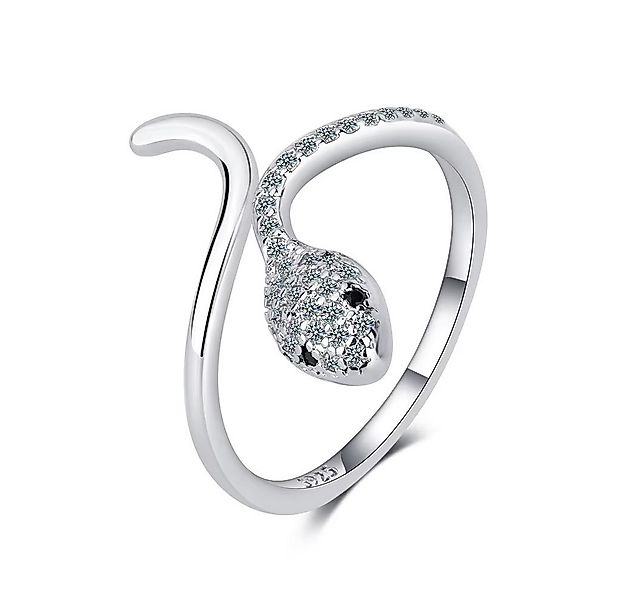 Runde Perlé Silberring eleganter Ring "geheimnisvolle Schlange", 925er Silb günstig online kaufen