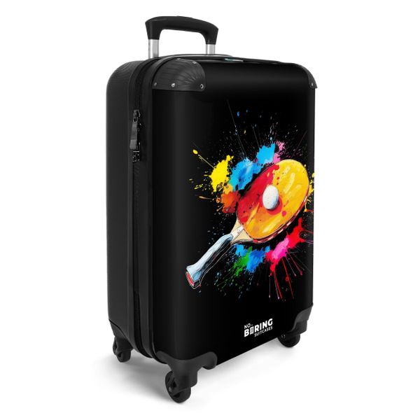 NoBoringSuitcases.com© Hartschalen-Trolley Tischtennis mit bunten Farben günstig online kaufen