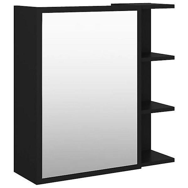 vidaXL Badezimmerspiegelschrank Bad-Spiegelschrank Schwarz 62,5x20,5x64 cm günstig online kaufen