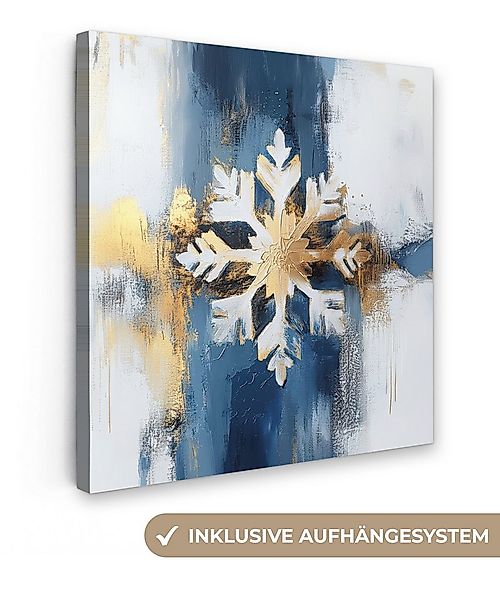 OneMillionCanvasses® Leinwandbild Abstrakt - Winter - Schneeflocke - Schnee günstig online kaufen