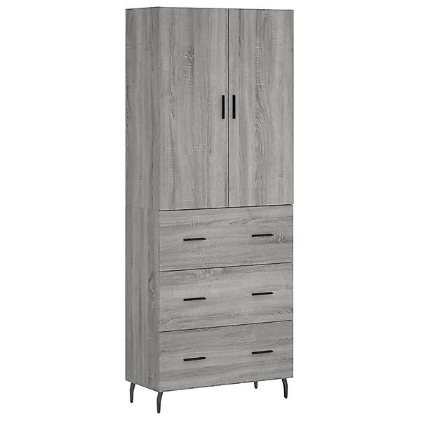 vidaXL Highboard Grau Sonoma 69,5x34x180 cm Holzwerkstoff 3195865 günstig online kaufen