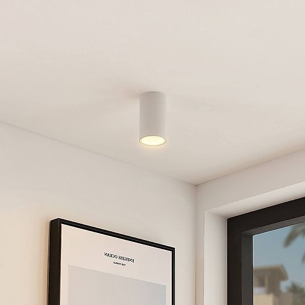 Arcchio Downlight Olivir, weiß, Metall, Ø 6cm, GU10, IP44 günstig online kaufen