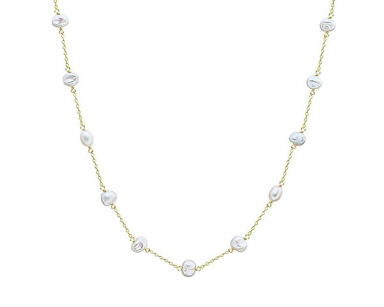 Valero Pearls Perlenkette gelbgold, mit Süßwasser-Zuchtperlen günstig online kaufen