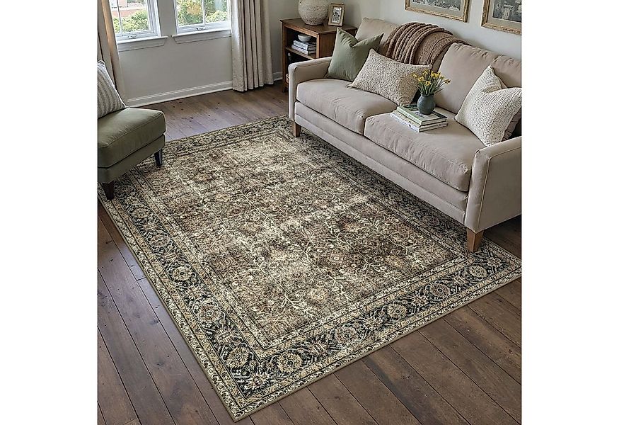 PURECOZY Teppich Wohnzimmerteppich, rutschfester Teppich, Vintage Stil, rec günstig online kaufen