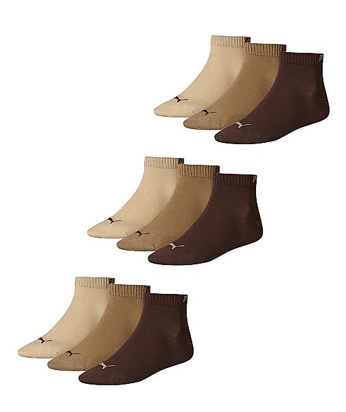 Puma Socken Unisex Quarter Sneakers Socks 9er Set 9 Paar - Braun/Beige/Sand günstig online kaufen