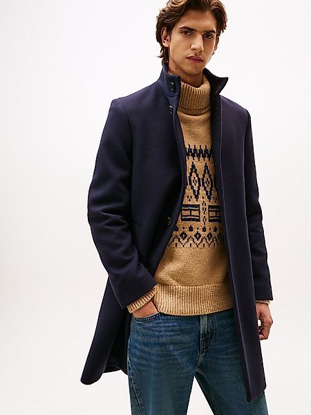 Tommy Hilfiger Wollmantel DC WOOL STAND COLLAR Regular fit günstig online kaufen