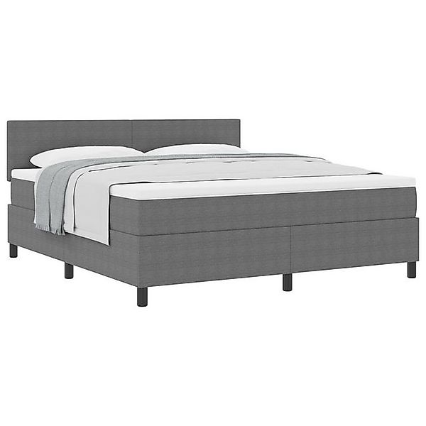 vidaXL Bett Boxspringbett mit Matratze Hellgrau Super King Cord-Stoff (1-tl günstig online kaufen