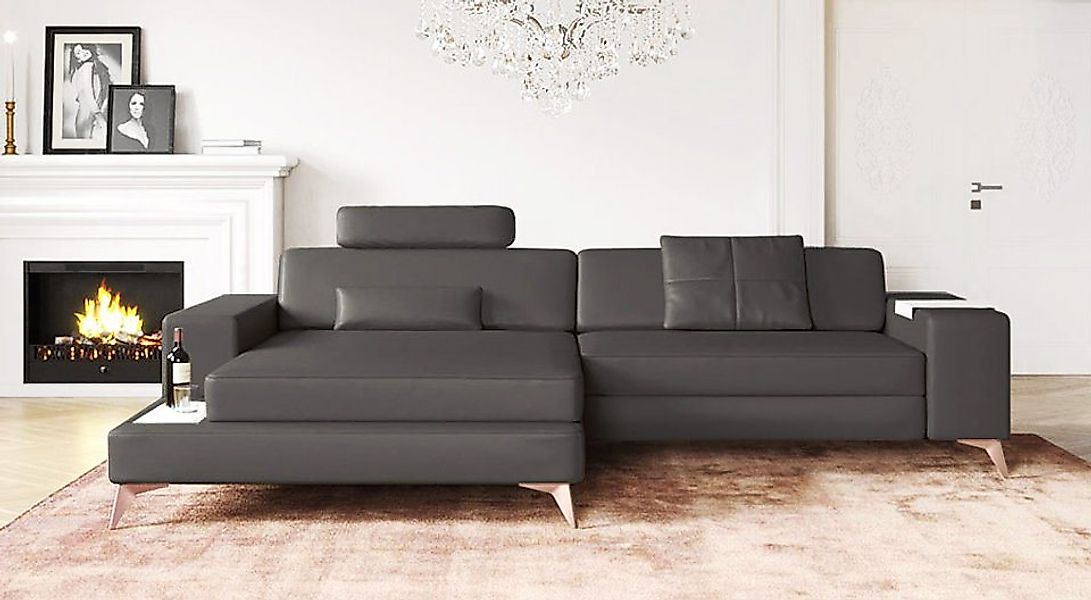 BULLHOFF Ecksofa Leder Ecksofa Eckcouch L-Form Designsofa »MÜNCHEN IV« von günstig online kaufen