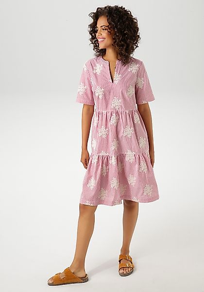 Aniston CASUAL Sommerkleid gestreift und mit günstig online kaufen