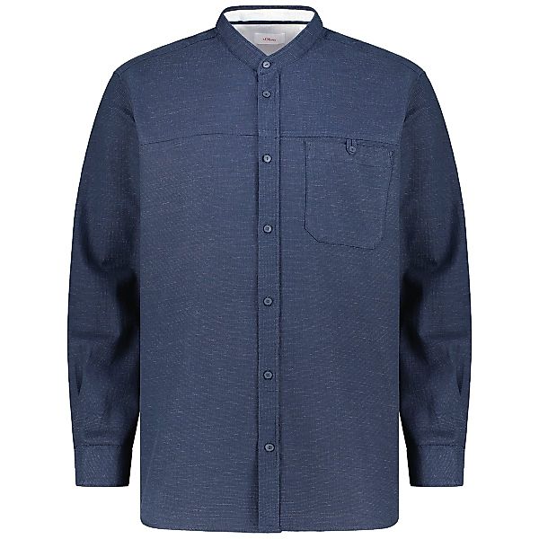 s.Oliver Freizeithemd aus Baumwolle Farbe blau Größe: 4XL günstig online kaufen