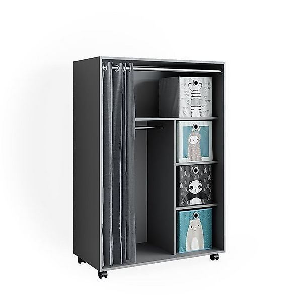 Vicco Kleiderschrank Doros, Grau, 100 x günstig online kaufen