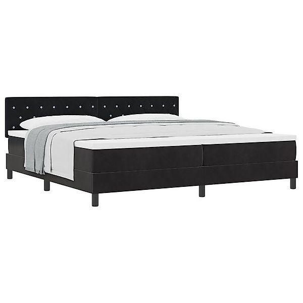 vidaXL Bett Boxspringbett mit Matratze Schwarz 200x200 cm Velvet (1-tlg) günstig online kaufen