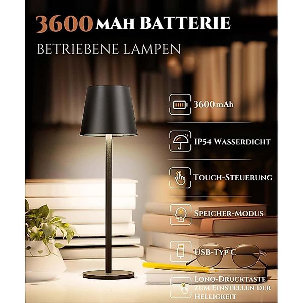 ibettertec LED Außen-Tischleuchte LED Tischlampe Kabellos, günstig online kaufen