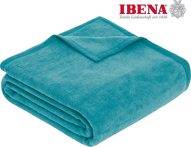 Wohndecke Luxus, IBENA, verschiedene Größen, uni, Kuscheldecke, Premium, ma günstig online kaufen