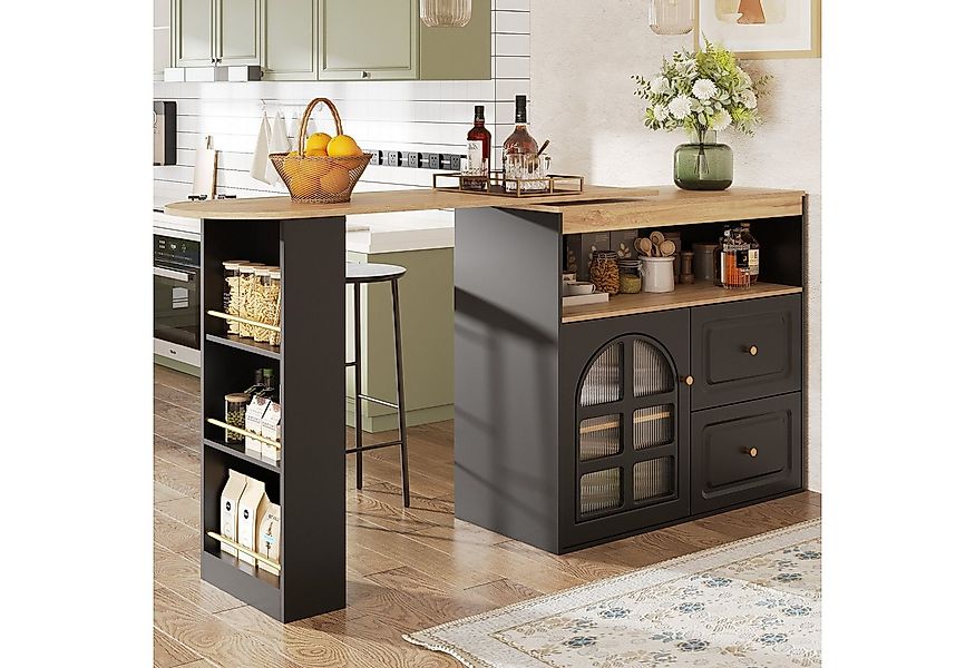 Flieks Bartisch 360° drehbar Stehtisch mit Kommode (1-St., mit verstellbare günstig online kaufen