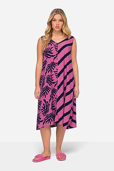 Laurasøn Jerseykleid Kleid A-Line Print-Mix V-Ausschnitt günstig online kaufen