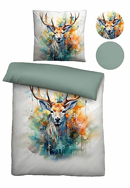 Biberna Wendebettwäsche "0346737" 2 Stk. wohlig warm + weich, pflegeleicht, günstig online kaufen