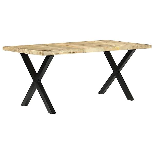 vidaXL Esstisch 180×90×76 cm Mango Massivholz holzfarbene Tischplatte + Sch günstig online kaufen