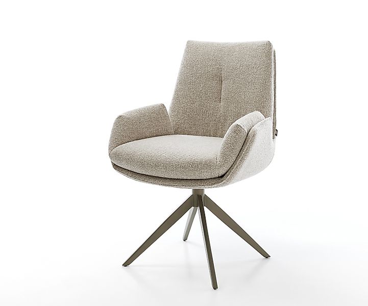 Drehstuhl Clea-Flex Webstoff Soft Beige Kreuzgestell breit Effektfinish Tit günstig online kaufen